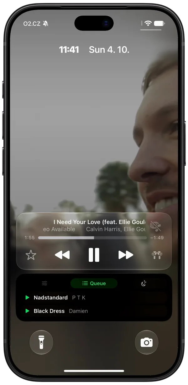 The Live Activity on the lock screen